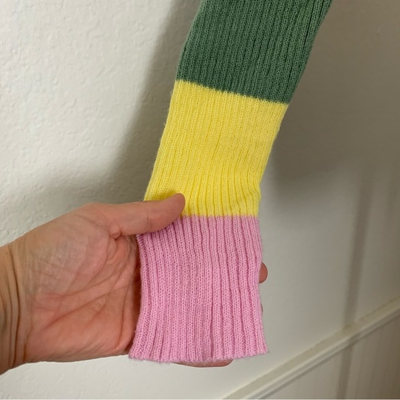 Rough Los Angeles Color Block Stripe Baby Cardigan Sweater Juniors S Ribbed - Picture 4 of 13